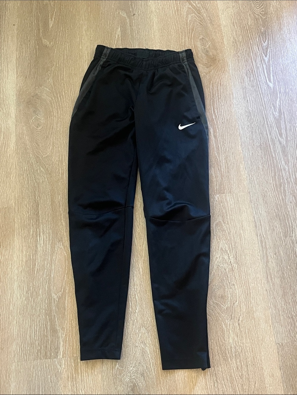 Nike Black Track Joggers with Grey Side Panels